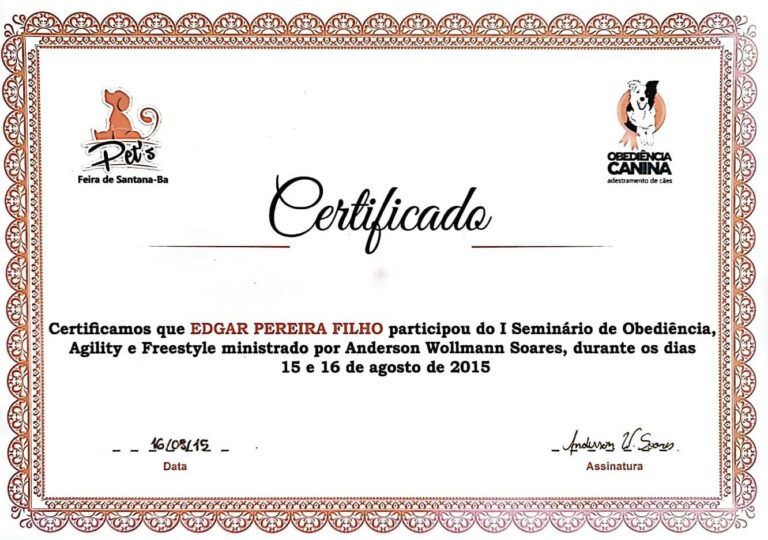 Certificado Seminário