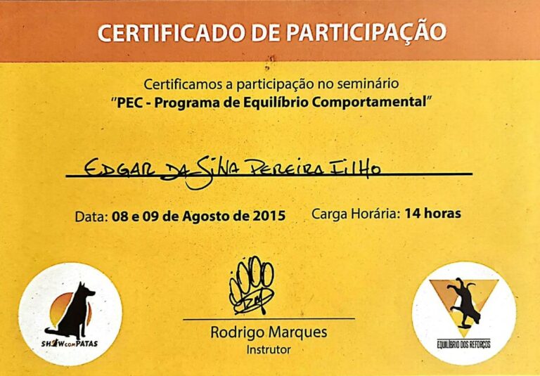 CErtificado Equilibrio Comportamental